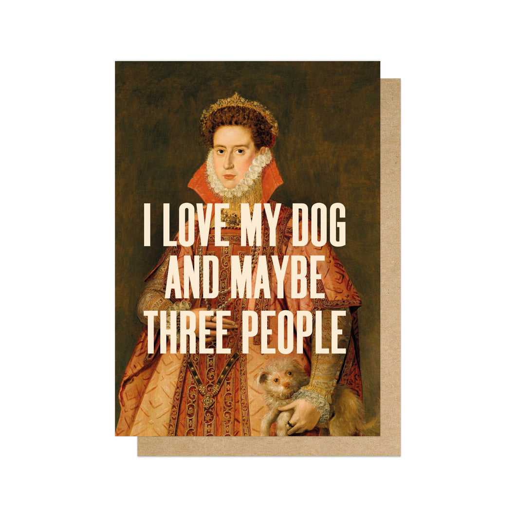 I Love My Dog - Greeting Card