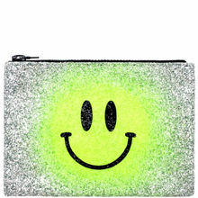 Load image into Gallery viewer, IKTQ Smiley Face Glitter Clutch
