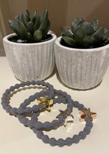 Load image into Gallery viewer, Grey and Gold star bracelet 
