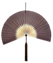 Load image into Gallery viewer, Brown wall hanging interior bamboo fan
