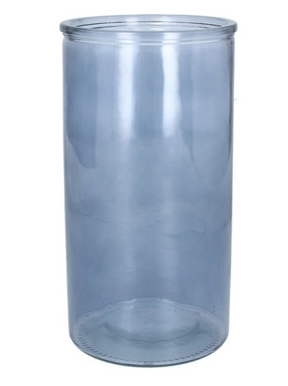 Gisela Graham Straight Glass Vase - Blue
