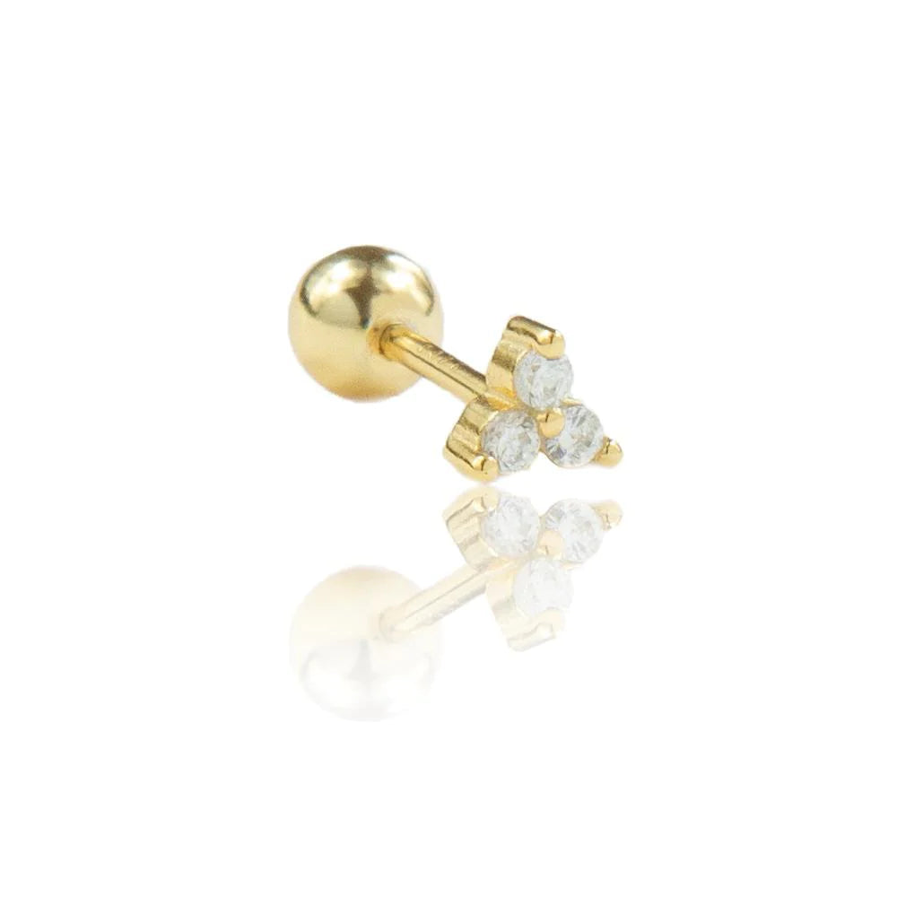 Cartilage Cartel Trinity Barbell - Gold & Silver