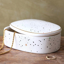 Load image into Gallery viewer, Lisa Angel Speckled Star Oval Trinket Box
