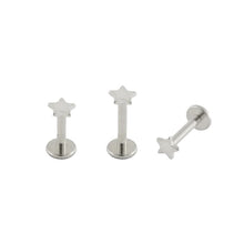 Load image into Gallery viewer, Cartilage Cartel Tiny Star Labret Stud - Gold &amp; Silver
