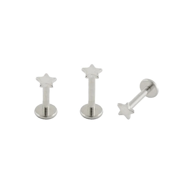 Cartilage Cartel Tiny Star Labret Stud - Gold & Silver