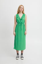 Load image into Gallery viewer, ICHI Frill Neck Long Dress - 2 Colours

