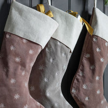 Load image into Gallery viewer, Velvet Embroidered Christmas Stocking - 2 colours
