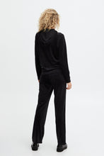 Load image into Gallery viewer, B Young Black Velour Wide Leg Trackies
