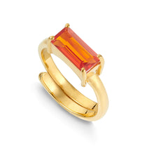 Load image into Gallery viewer, SVP Siren Nirvana Large Orange Quartz Adjustable Ring
