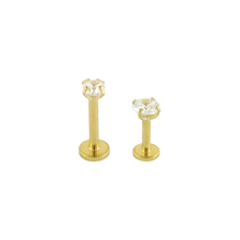 Load image into Gallery viewer, Cartilage Cartel Sparkle Labret - Gold &amp; Silver
