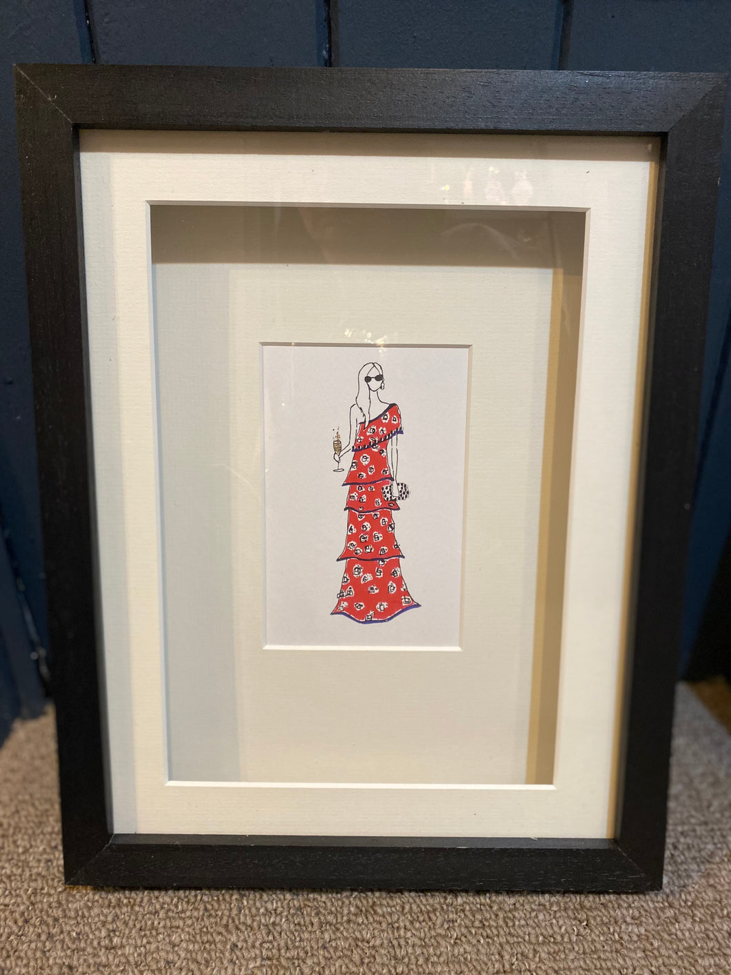 Lady in Red Framed Print