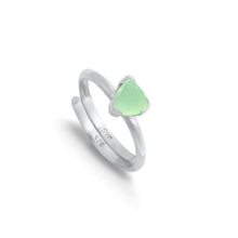 Load image into Gallery viewer, SVP Audie Light Green Chalcedony Adjustable Ring
