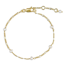 Load image into Gallery viewer, Pure by Nat Chain Pearl Bracelet - available in Gold &amp; Silver
