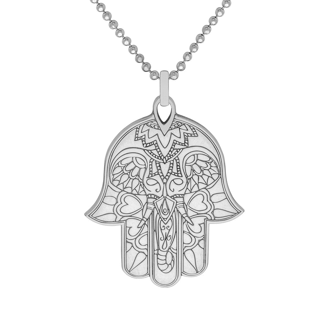 Carter Gore Silver Pendant - Hamsa Hand