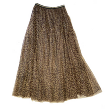 Load image into Gallery viewer, Layered Tulle Skirt - Leopard
