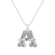 Load image into Gallery viewer, Carter Gore Silver Pendant ‘A’ - 3 sizes available
