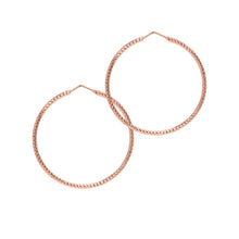 Load image into Gallery viewer, The Hoop Station La Roma Diamond Cut Rose Gold 45mm
