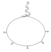 Load image into Gallery viewer, Scream Pretty Sparkle Drop Anklet Silver
