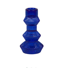 Load image into Gallery viewer, Large Deco Glass Candle Holder - 4 Colours
