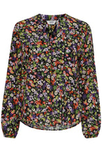 Load image into Gallery viewer, B Young Bright Floral Ibane V Neck Blouse
