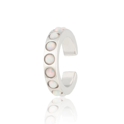 Silver Opal Ear Cuff