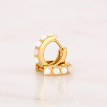 Load image into Gallery viewer, Opal Huggie Hoop Earring
