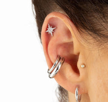 Load image into Gallery viewer, Sterling silver Starburst Stud Earrings
