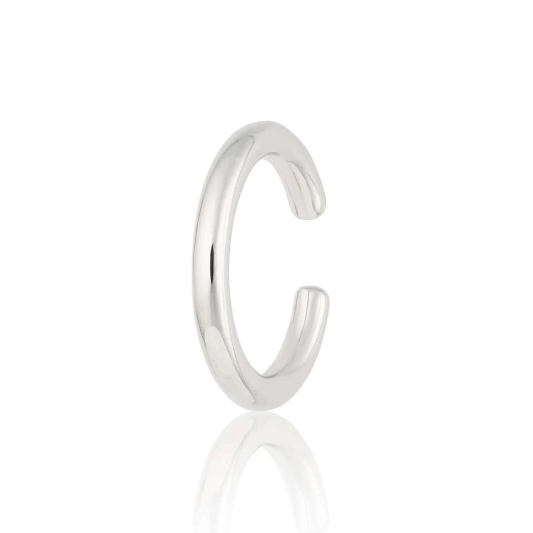 Sterling silver Slim Plain Single Ear Cuff