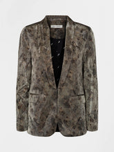 Load image into Gallery viewer, Lightweight metallic snakeskin print blazer 
