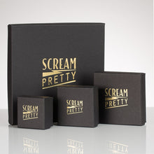 Load image into Gallery viewer, Scream Pretty Baguette Huggie Earrings
