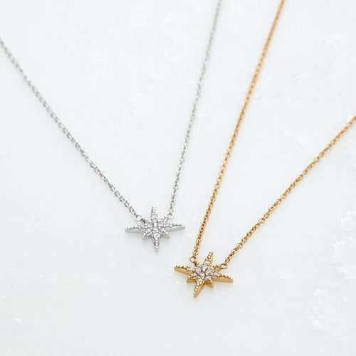 Starburst Necklace Gold or Silver 
