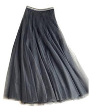 Load image into Gallery viewer, Layered Tulle Skirt - Charcoal
